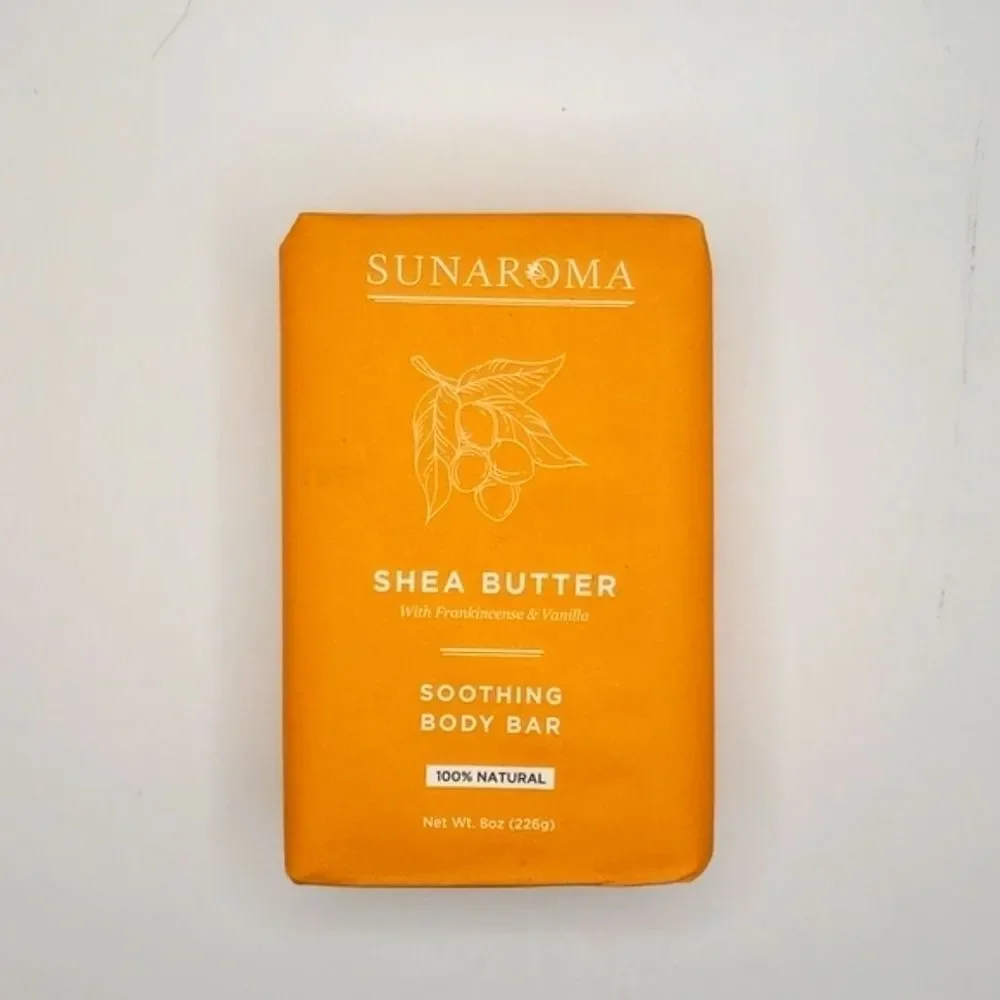 Sunaroma shea butter frankincense vanilla bar soap